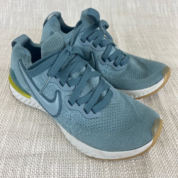 Nike Epic React Flyknit 2 (GS) Big Kids' Running Shoes Aviator Grey - US 4.5Y - Picture 3 of 7